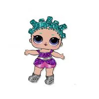 Цветной вариант раскраски кукла лол космическая королева (cosmic queen)