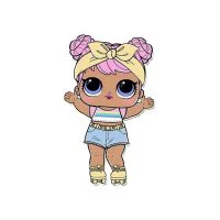 Цветной вариант раскраски кукла лол dawn на роликах