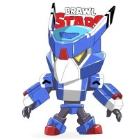 Цветной пример раскраски скин ворон меха (mecha crow)