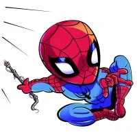 Цветной вариант раскраски герой комиксов