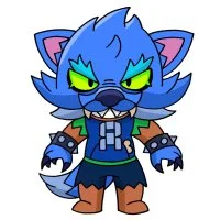 Цветной вариант раскраски оборотень леон