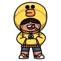 Цветной вариант раскраски скин леон салли