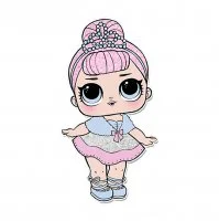 Цветной вариант раскраски кукла лол королева кристалл (crystal queen)