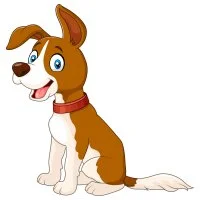 Цветной пример раскраски прекрасный пёс