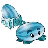 Цветной вариант раскраски ледяная арбузопульта, зимний арбуз, часть 2