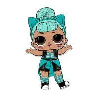 Цветной вариант раскраски кукла лол нарушитель спокойствия (troublemaker)