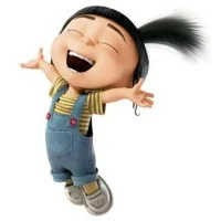 Цветной пример раскраски счастливая девочка агнес