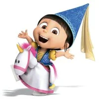 Цветной пример раскраски девочка гадкий я 3 единорог