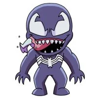 Цветной вариант раскраски веном