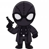 Цветной вариант раскраски ночная обезьяна, марвел