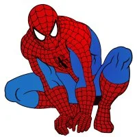 Цветной вариант раскраски добрый герой