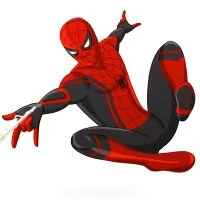 Цветной вариант раскраски супергерой марвел