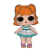 Цветной вариант раскраски кукла лол ретро-леди (jitterbug)