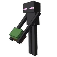 Цветной вариант раскраски странник края, эндермен