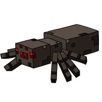 Цветной пример раскраски животные, скин паука