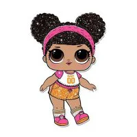 Цветной вариант раскраски кукла лол баскетболистка (hoops)