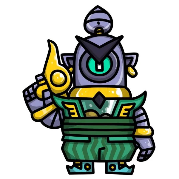 Цветной вариант раскраски скин боец рико страж (guard rico)