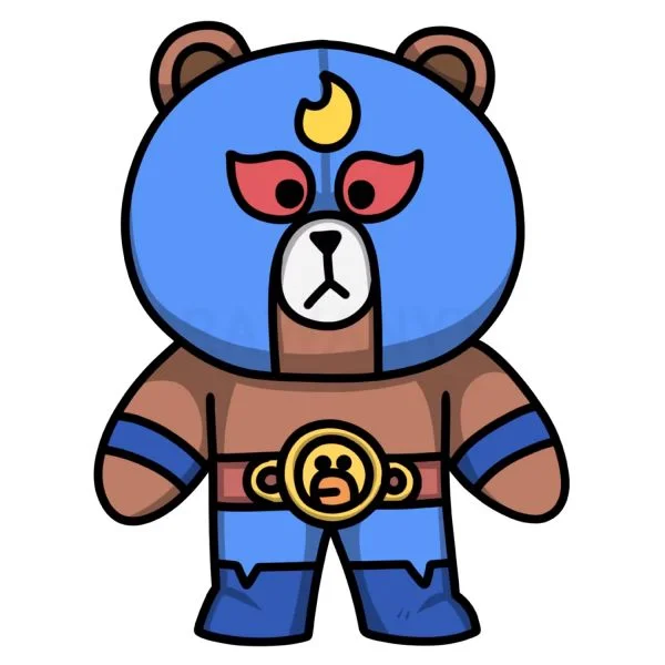 Цветной вариант раскраски скин эль браун примо (el brown)