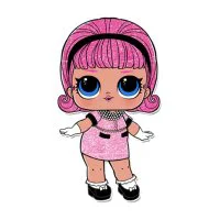 Цветной вариант раскраски кукла лол королева мадам (madame queen)