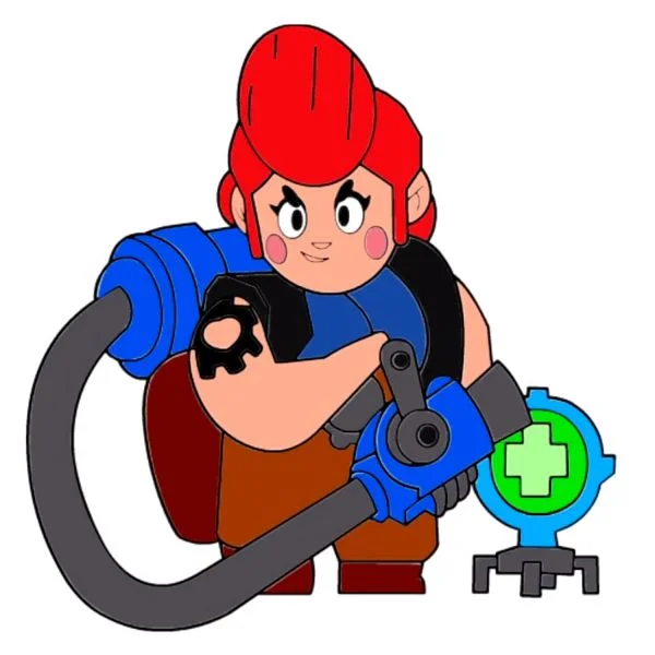 Цветной вариант раскраски скин пэм (pam)