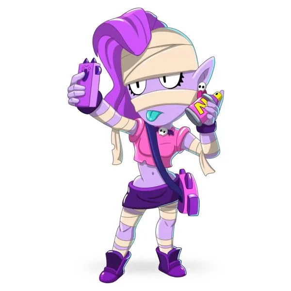 Цветной пример раскраски скин эмз (emz)