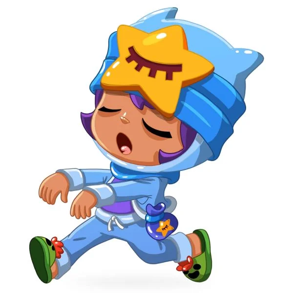 Цветной пример раскраски сонная сэнди (сенди, sandy)