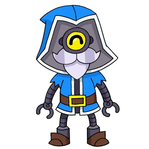 Цветной вариант раскраски волшебник барли