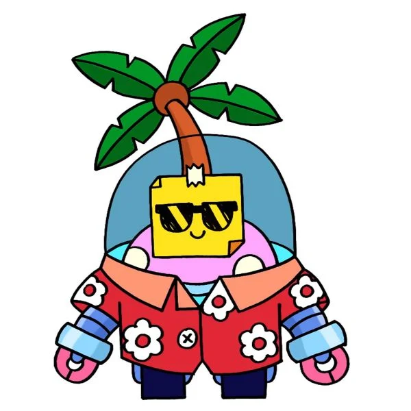 Цветной вариант раскраски скин тропический спраут