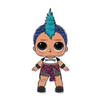 Цветной вариант раскраски кукла лол мальчик панк (punk boy)