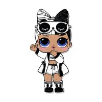 Цветной вариант раскраски кукла лол конфетти (snuggle babe)