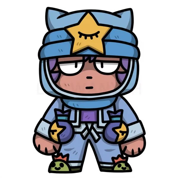 Цветной вариант раскраски сэнди сонная