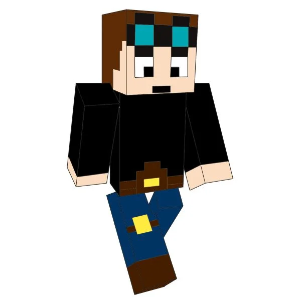 Цветной пример раскраски персонаж дантдм (dantdm)