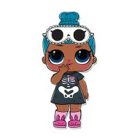 Цветной вариант раскраски кукла лол сонная в пижаме (sleepy bones)