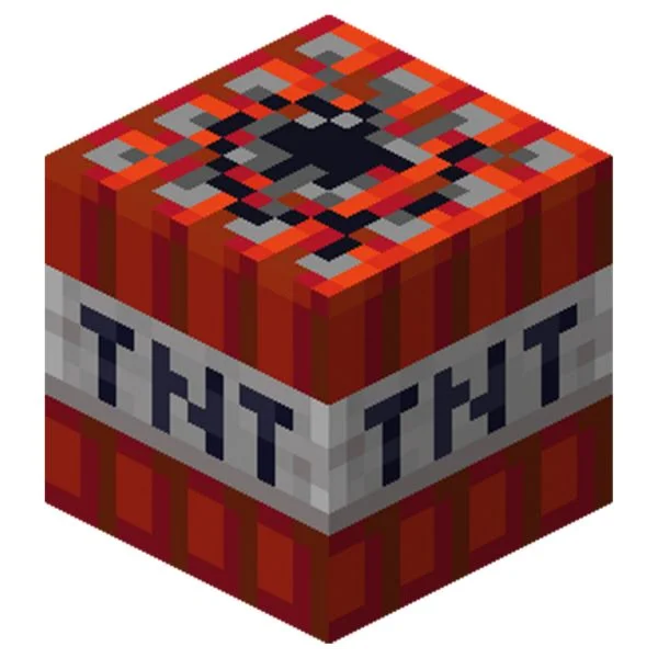 Цветной вариант раскраски тнт, динамит, тротил