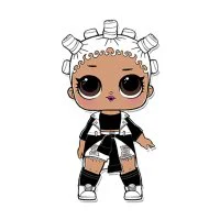 Цветной вариант раскраски кукла лол свежесть (fresh)