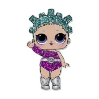 Цветной вариант раскраски кукла лол блестящая космическая королева  (cosmic queen)