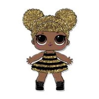 Цветной вариант раскраски кукла лол королева пчел (queen bee)