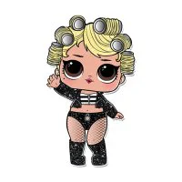 Цветной вариант раскраски кукла лол танцовщица (go go queen)