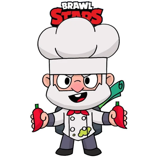 Цветной вариант раскраски динамайк повар (спайси) скин