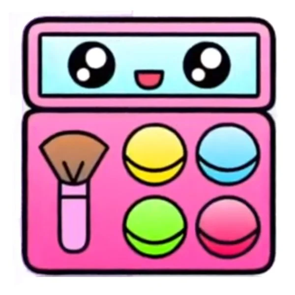 Цветной вариант раскраски косметика, тени