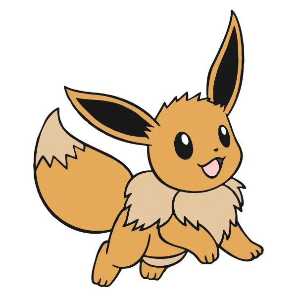 Цветной вариант раскраски милый иви