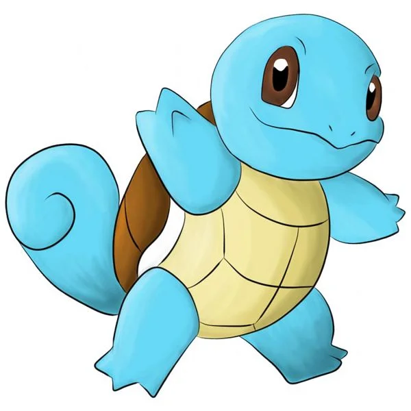 Цветной пример раскраски сквиртл