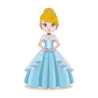 Цветной вариант раскраски принцесса золушка