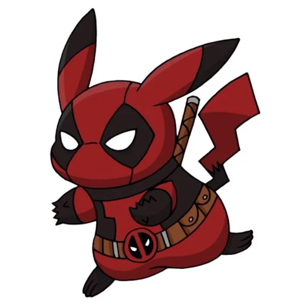 Цветной пример раскраски дэдпул