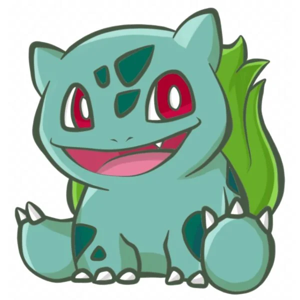 Цветной вариант раскраски бульбазавр