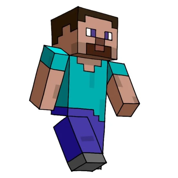 Цветной пример раскраски стив идет