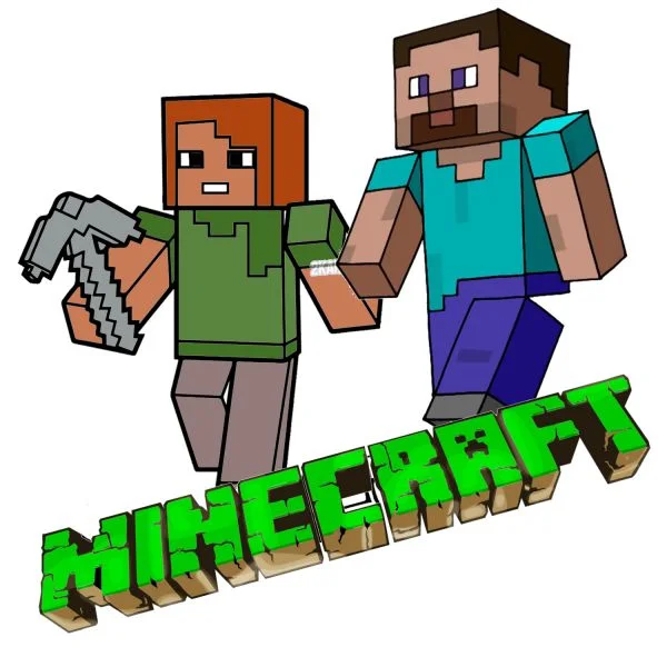 Цветной вариант раскраски алекс с киркой и стив