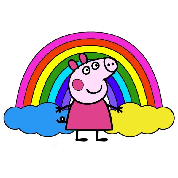 Цветной вариант раскраски радуга