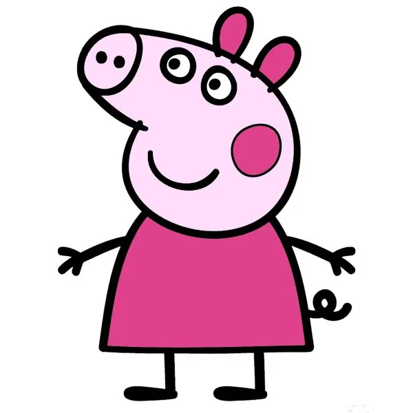 Цветной вариант раскраски с улыбкой