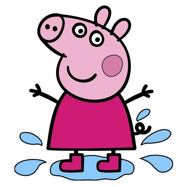 Цветной пример раскраски в луже